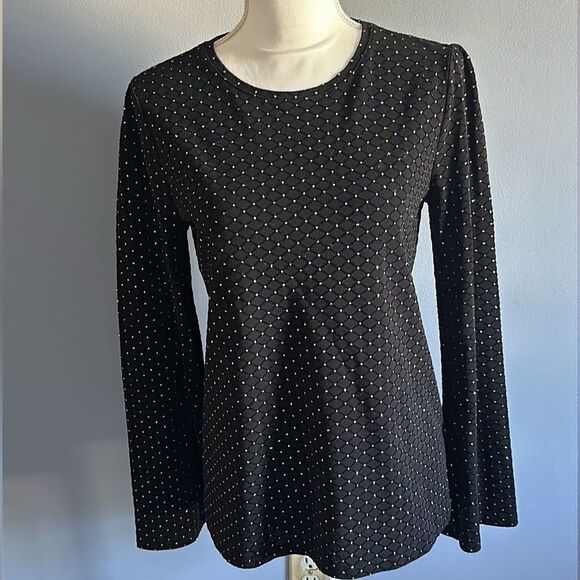 Michael Michael Kors Bell Sleeve Gold Dot Blouse! - Picture 14 of 14
